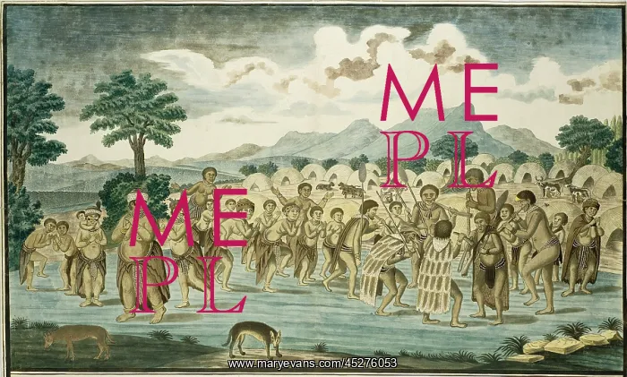 : Group of the Khoi with Dancers and Musicians : Group of the Khoi with Dancers and Musicians
