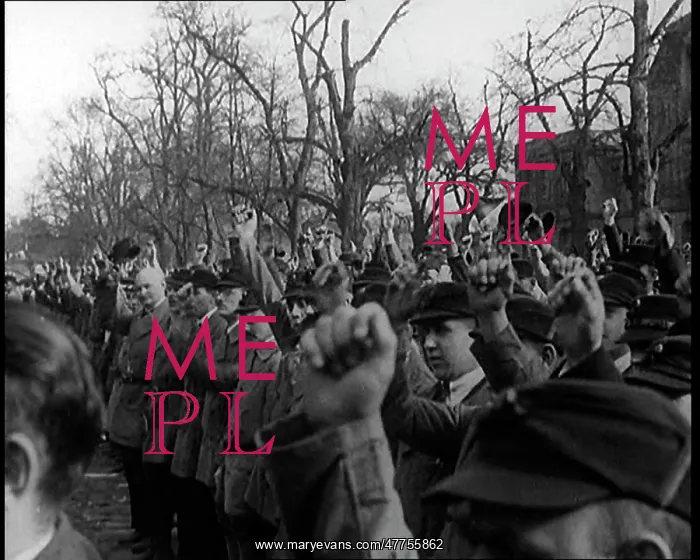: Group of Male Civilians Standing and Cheering : Group of Male Civilians Standing and Cheering