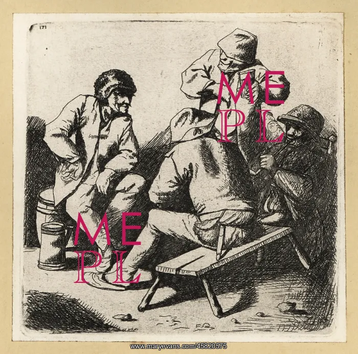: Group of men drinking and smoking, seated on bench : Group of men drinking and smoking, seated on bench