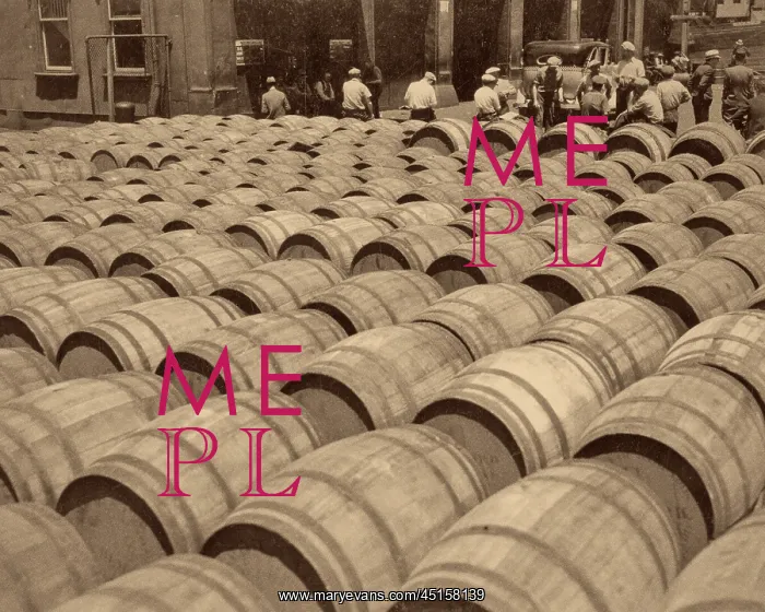 : Group of Men Stevedores Unloading Wood Barrels : Group of Men Stevedores Unloading Wood Barrels