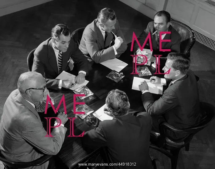 : Group of six men talking around a conference : Group of six men talking around a conference