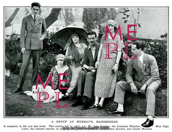: A group at Murray's including Lady Idina Gordon : A group at Murray's including Lady Idina Gordon