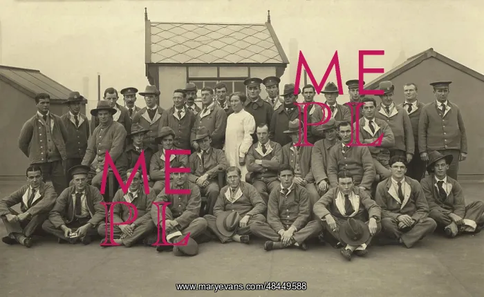 : Group of New Zealanders on the rooftop of : Group of New Zealanders on the rooftop of