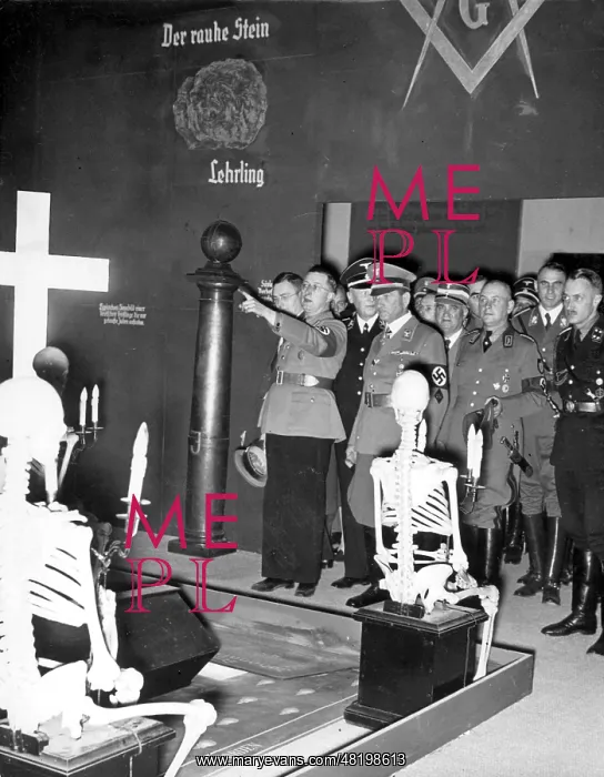 : A group of NSDAP officials guided by Wuester, the project ma : A group of NSDAP officials guided by Wuester, the project ma