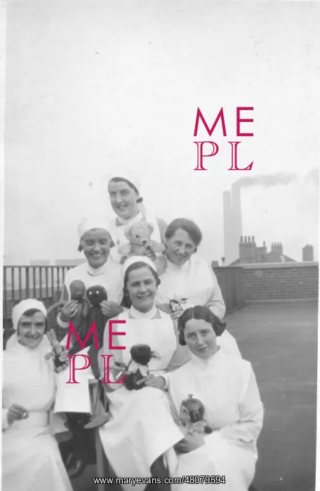 : Group of nurses with toys : Group of nurses with toys