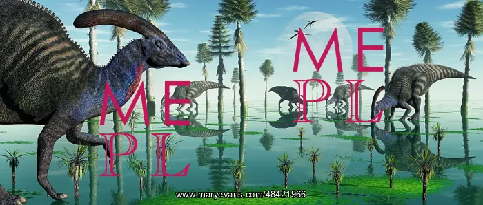 : A group of Parasaurolophus duckbill dinosaurs feed from a ? : A group of Parasaurolophus duckbill dinosaurs feed from a ?