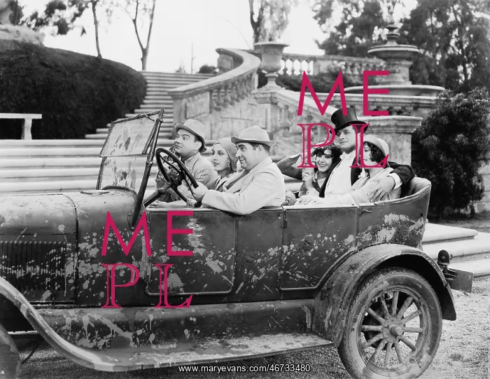: Group of people in a car : Group of people in a car