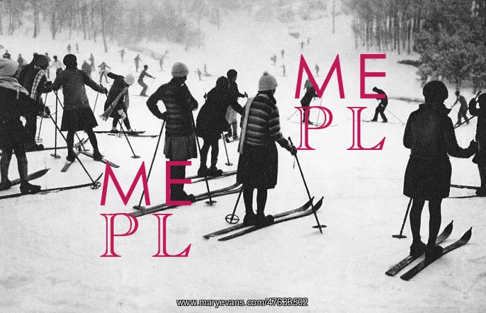 : A group of people skiing : A group of people skiing