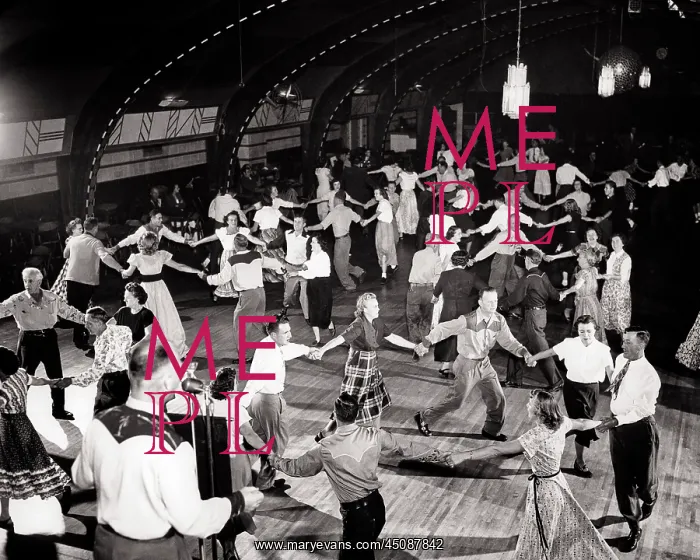 : Group of People Square Dancing View of Dance Floor : Group of People Square Dancing View of Dance Floor