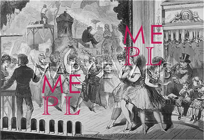  : Group of performers rehearsing a pantomime