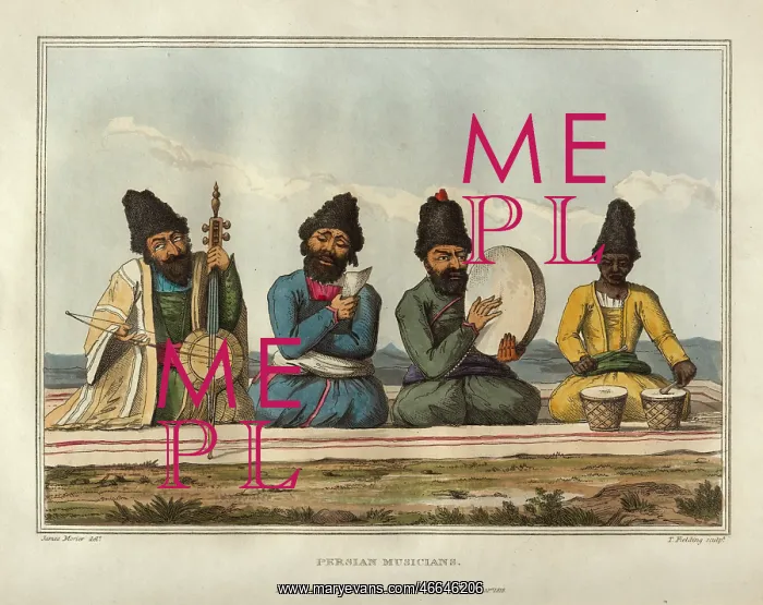 : A group of Persian musicians : A group of Persian musicians