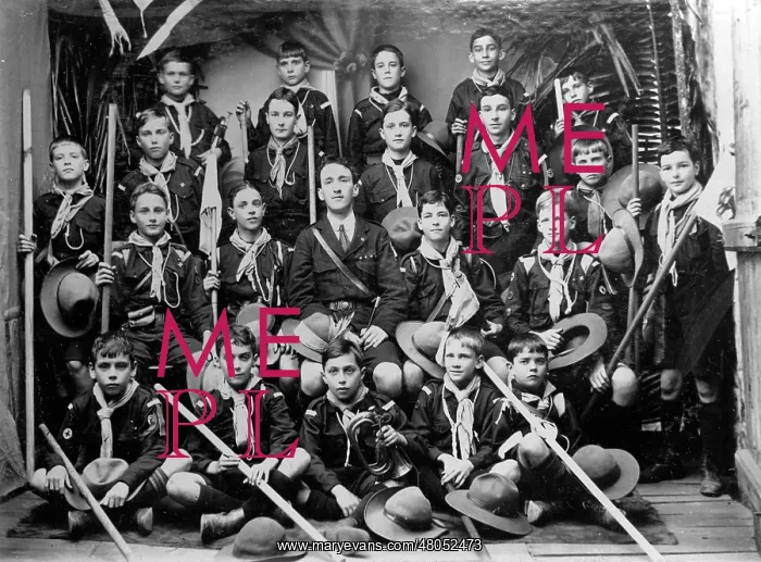 : Group photo of boy scouts, Mauritius : Group photo of boy scouts, Mauritius