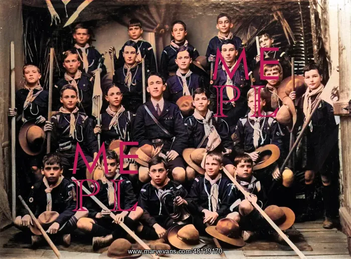 : Group photo of boy scouts, Mauritius : Group photo of boy scouts, Mauritius