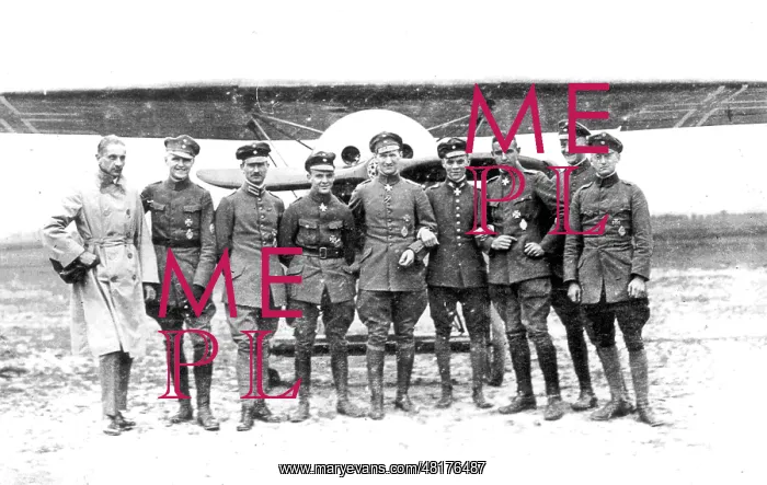 : Group photo of German fighter pilots, 1918 : Group photo of German fighter pilots, 1918