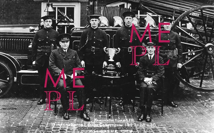 : Group photo, London Fire Brigade, Manchester Square : Group photo, London Fire Brigade, Manchester Square