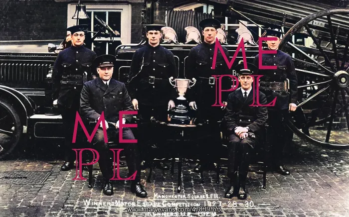 : Group photo, London Fire Brigade, Manchester Square : Group photo, London Fire Brigade, Manchester Square