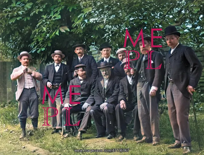  : Group photo of men in a garden