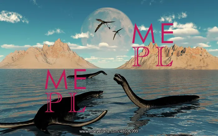 : A group of Plesiosaurs relaxing on a Jurassic Day : A group of Plesiosaurs relaxing on a Jurassic Day