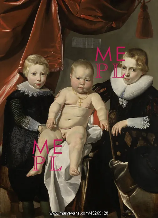: Group Portrait of Three Brothers : Group Portrait of Three Brothers