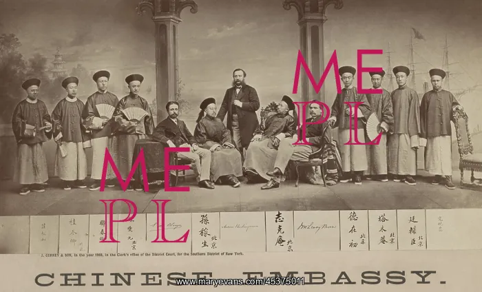 : Group portrait of the first Chinese foreign : Group portrait of the first Chinese foreign