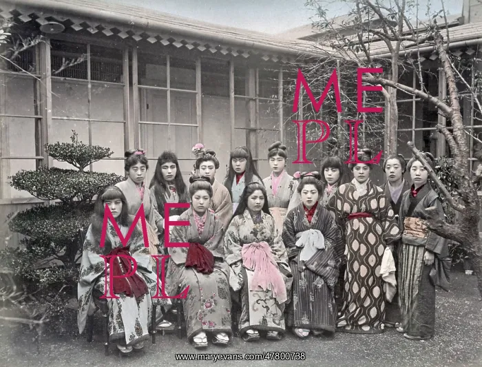 : Group of prostitutes, Japan, c.1880's : Group of prostitutes, Japan, c.1880's