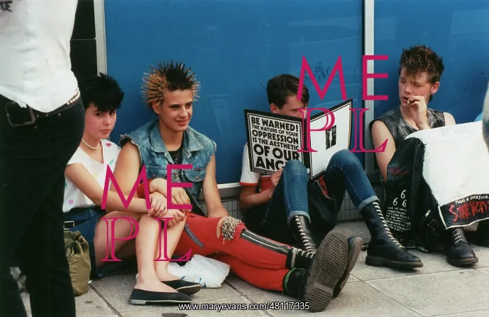 : Group of punks on a Saturday in Stockport : Group of punks on a Saturday in Stockport