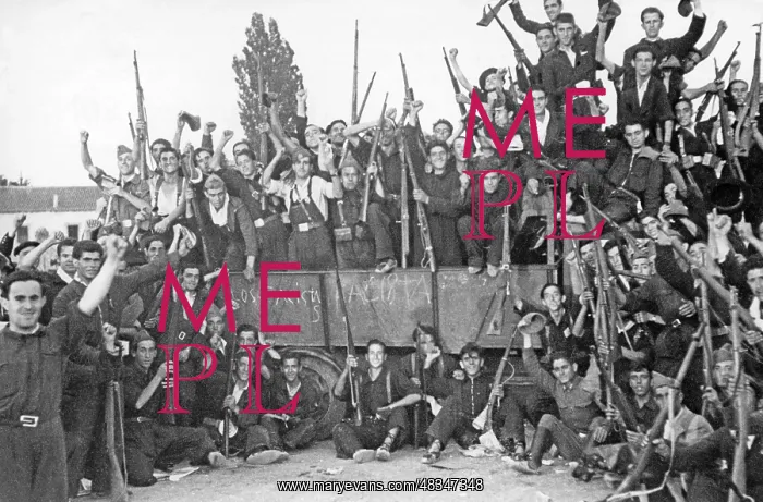 : A group of Republican militiamen, 1936 : A group of Republican militiamen, 1936