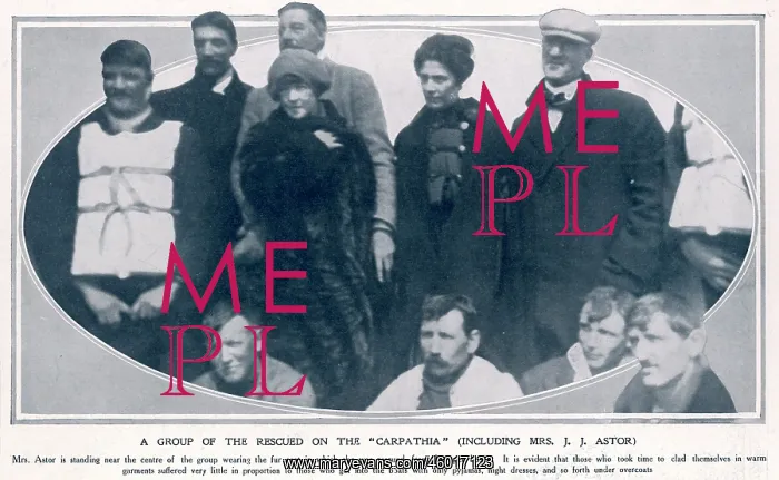 : A group of rescued passengers on the Carpathia : A group of rescued passengers on the Carpathia