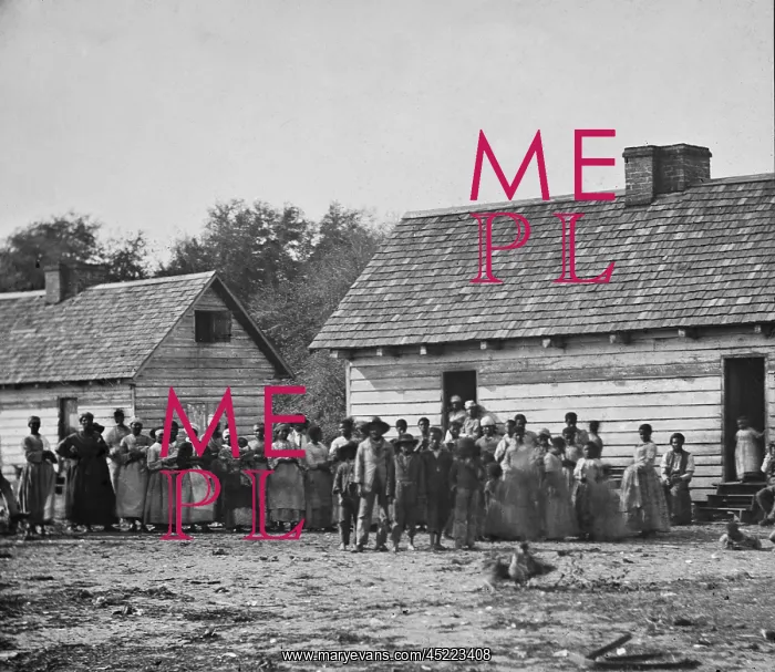 : Group of slaves on J.J. Smith's plantation ? : Group of slaves on J.J. Smith's plantation ?