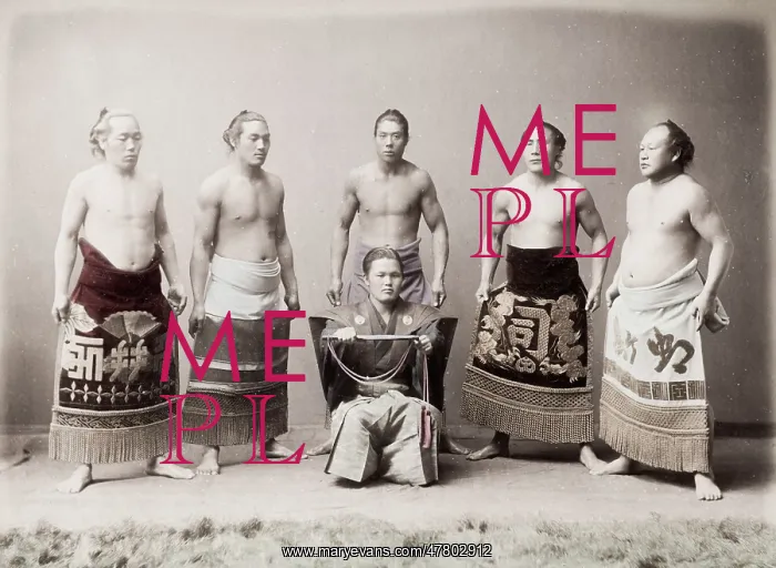  : Group of sumo wrestlers, Japan