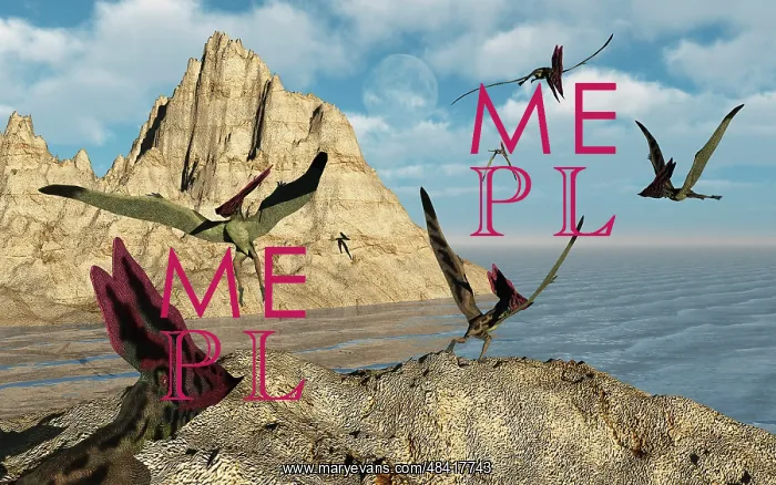 : A group of Thalassodromeus pterosaurs : A group of Thalassodromeus pterosaurs