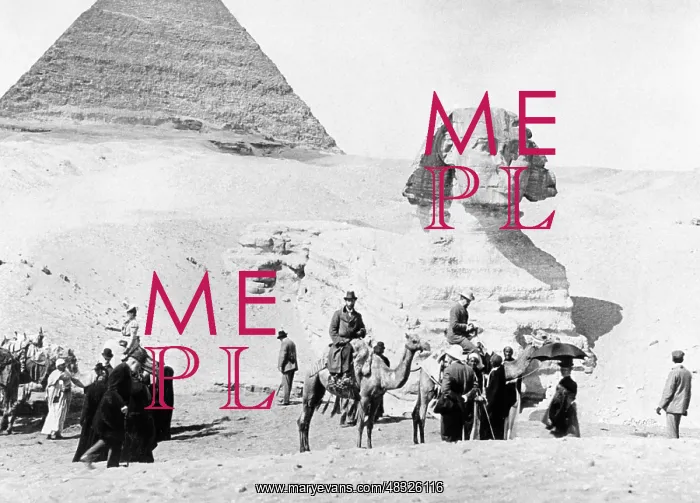 : Group of travellers in Giza, 1910 : Group of travellers in Giza, 1910