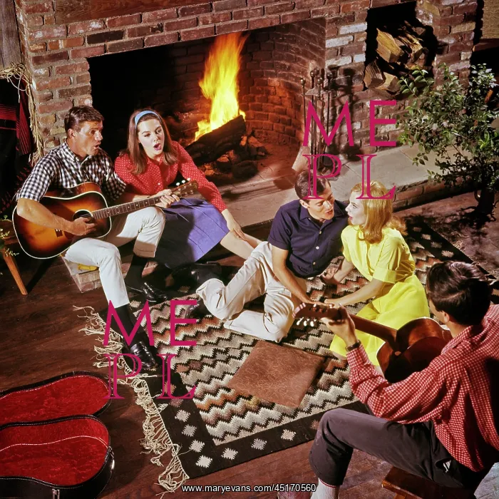 : Group of Young Adults Teens Sitting by Roaring : Group of Young Adults Teens Sitting by Roaring