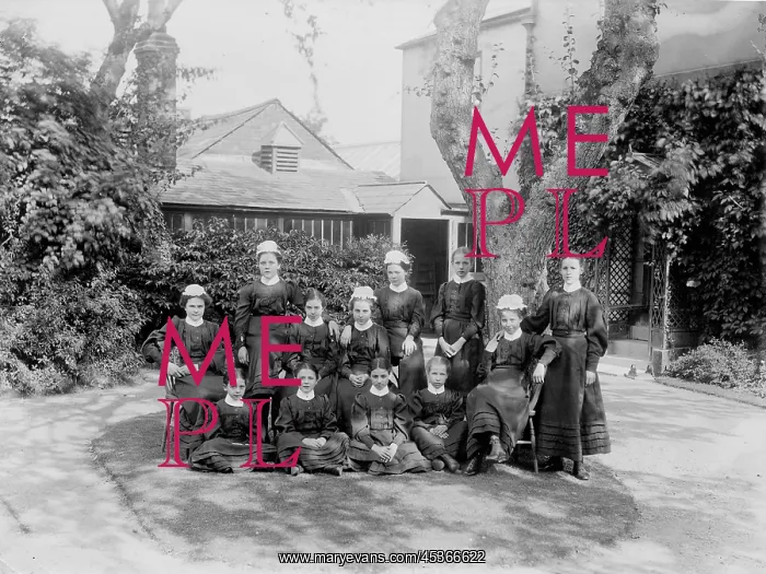 : A group of young girls training to be domestic : A group of young girls training to be domestic