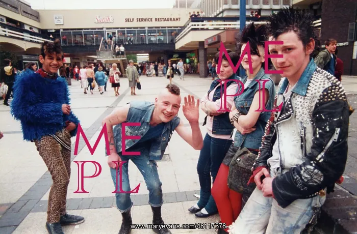 : Group of young punks in Stockport : Group of young punks in Stockport