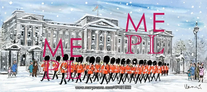 : Guards marching in front of Buckingham Palace : Guards marching in front of Buckingham Palace