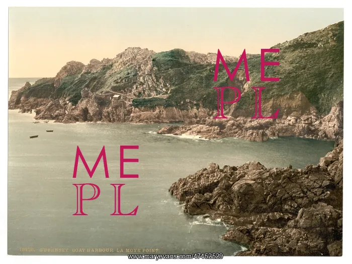 : Guernsey, boat harbor, La Maye Point, Channel Islands, Engla : Guernsey, boat harbor, La Maye Point, Channel Islands, Engla