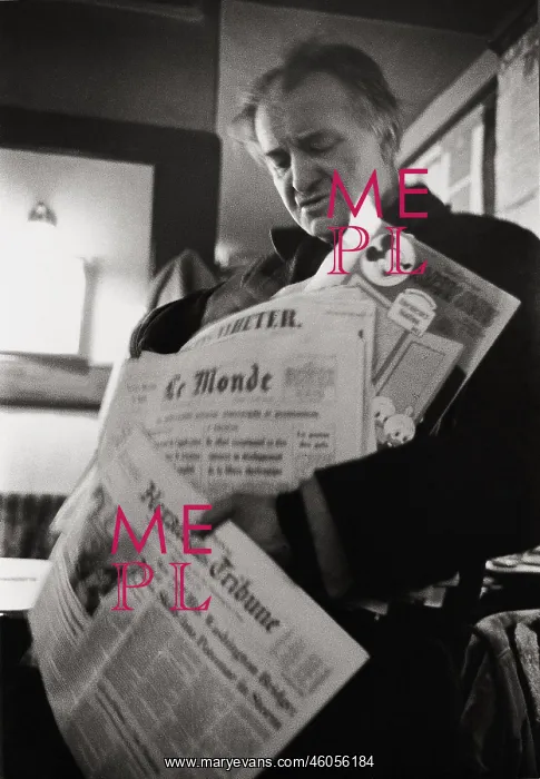 : Guest in Cafe Hawelka with newspapers : Guest in Cafe Hawelka with newspapers