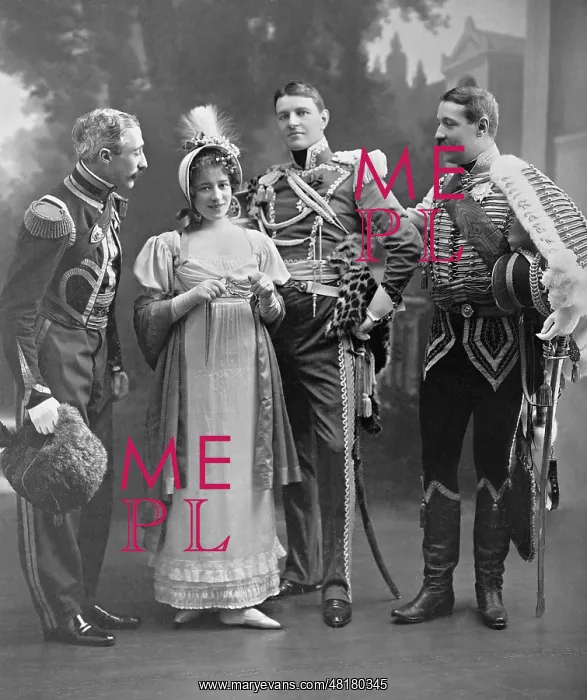 : Guests of a costume ball in Paris, 1912 : Guests of a costume ball in Paris, 1912