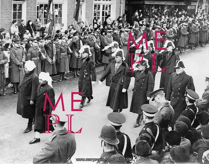 : Guests in the funeral procession for King George V : Guests in the funeral procession for King George V