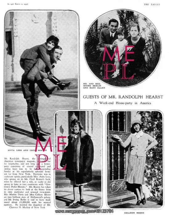 : Guests of Mr Randolph Hearst : Guests of Mr Randolph Hearst