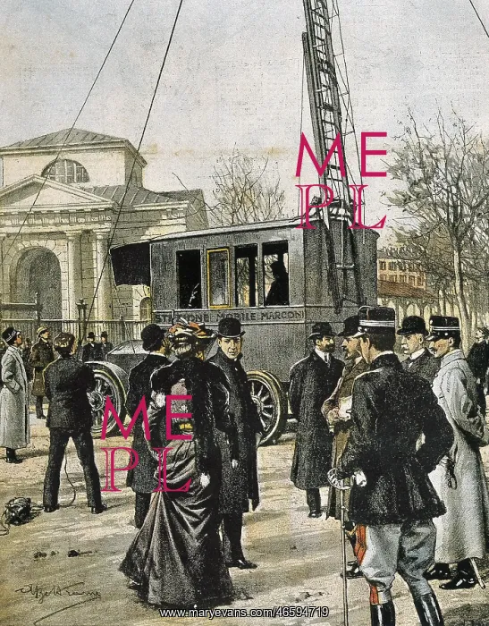 : Guglielmo Marconi assists in Milan to the test : Guglielmo Marconi assists in Milan to the test