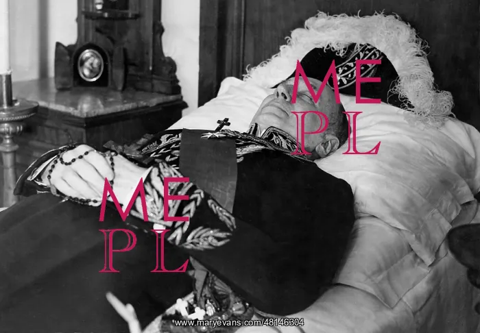 : Guglielmo Marconi on his deathbed, 1937 : Guglielmo Marconi on his deathbed, 1937