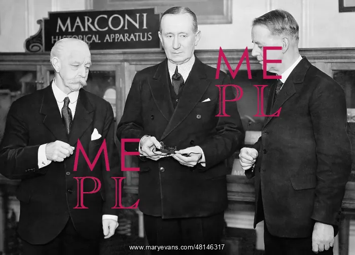 : Guglielmo Marconi, Perry Wright Paget and Georg Kemp, 1931 : Guglielmo Marconi, Perry Wright Paget and Georg Kemp, 1931