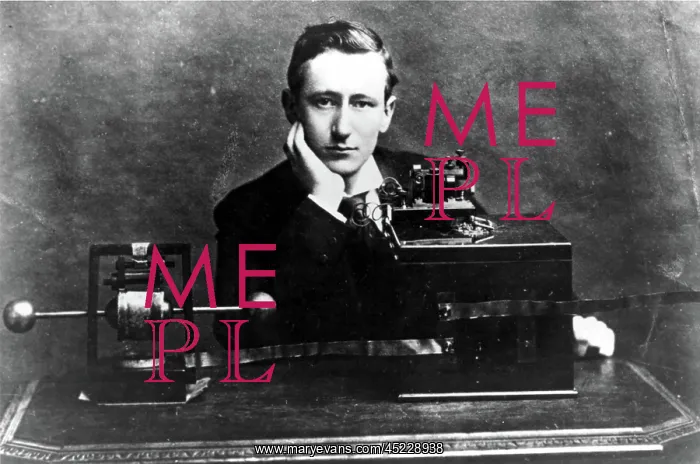 : GUGLIEMO MARCONI-With his wireless telegraph. ? : GUGLIEMO MARCONI-With his wireless telegraph. ?