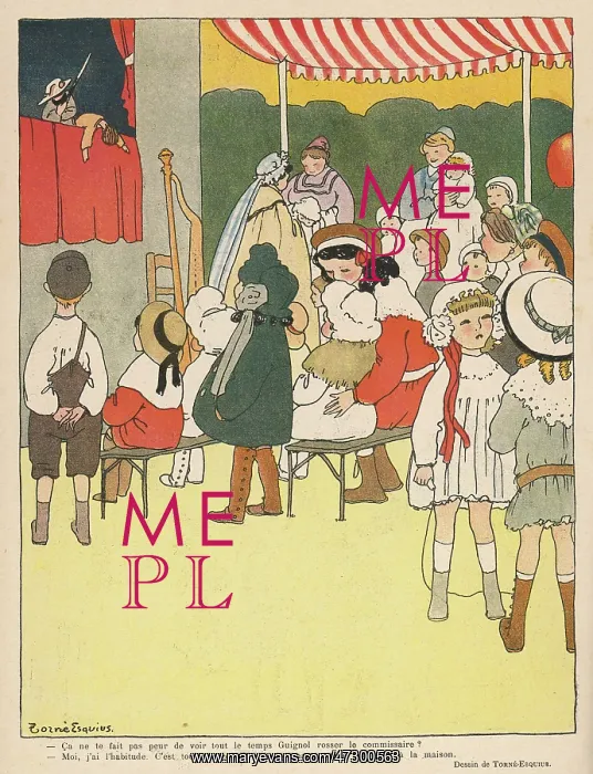 : Guignol in French Park : Guignol in French Park
