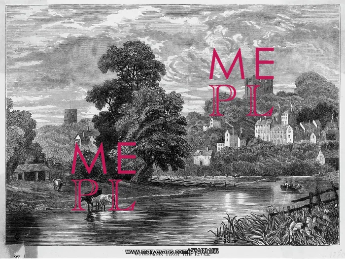  : GUILDFORD. General view of Guildford, Surrey, viewed from the river Wey