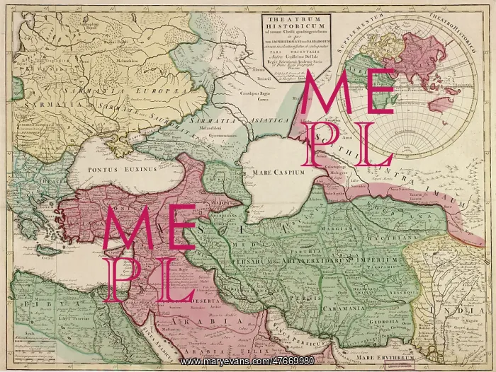 : Guillaume Delisle, Eastern Roman Empire Map, 400 AD : Guillaume Delisle, Eastern Roman Empire Map, 400 AD