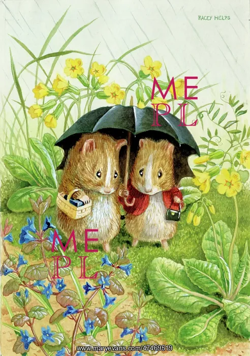 : The Guinea Pig Shoppers - in the rain with umbrella : The Guinea Pig Shoppers - in the rain with umbrella