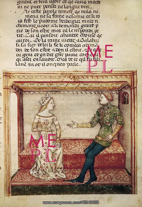 : Guinevere and Galaad. Fol. 6 of the anonymous : Guinevere and Galaad. Fol. 6 of the anonymous
